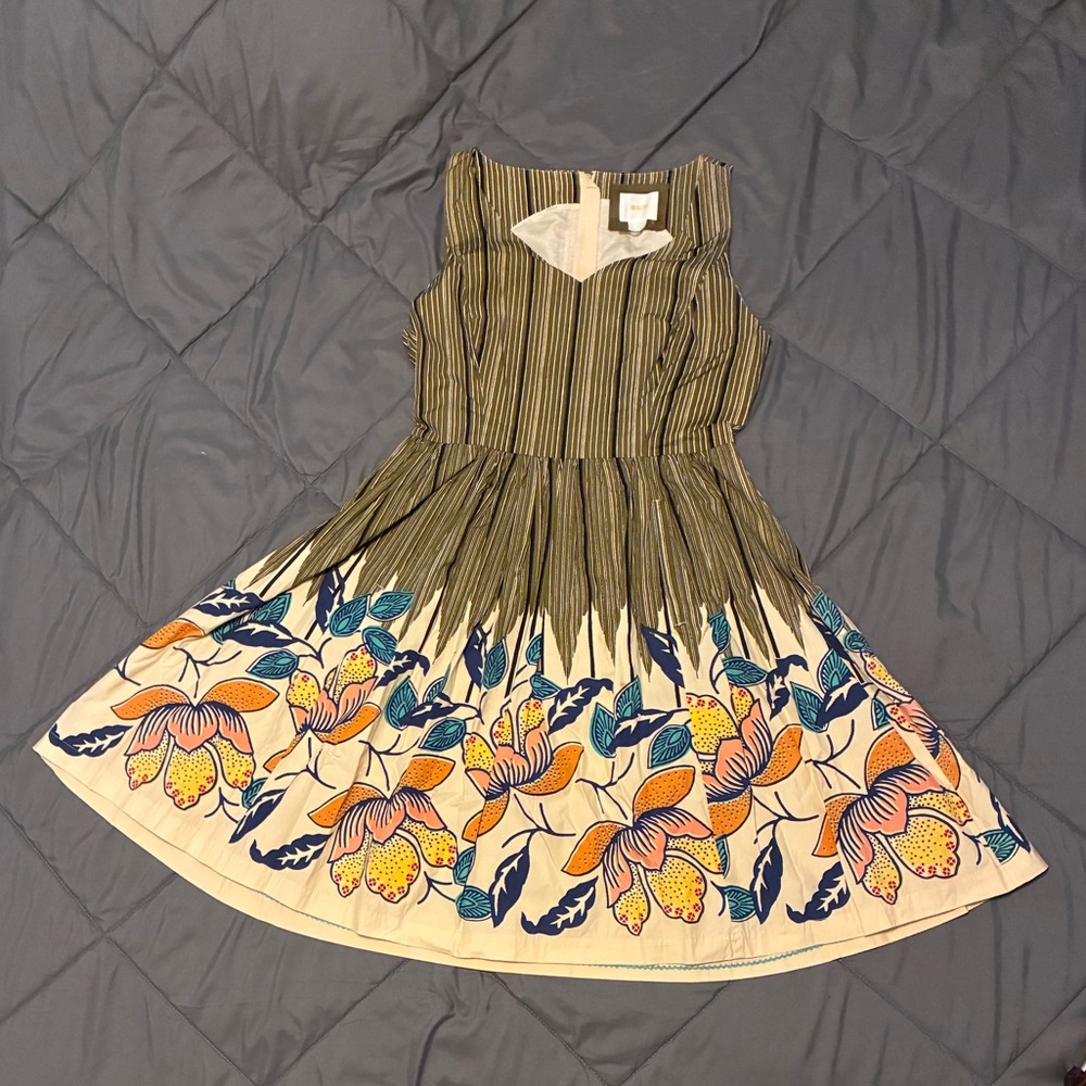 Maeve Multicolor Striped and Floral Dress